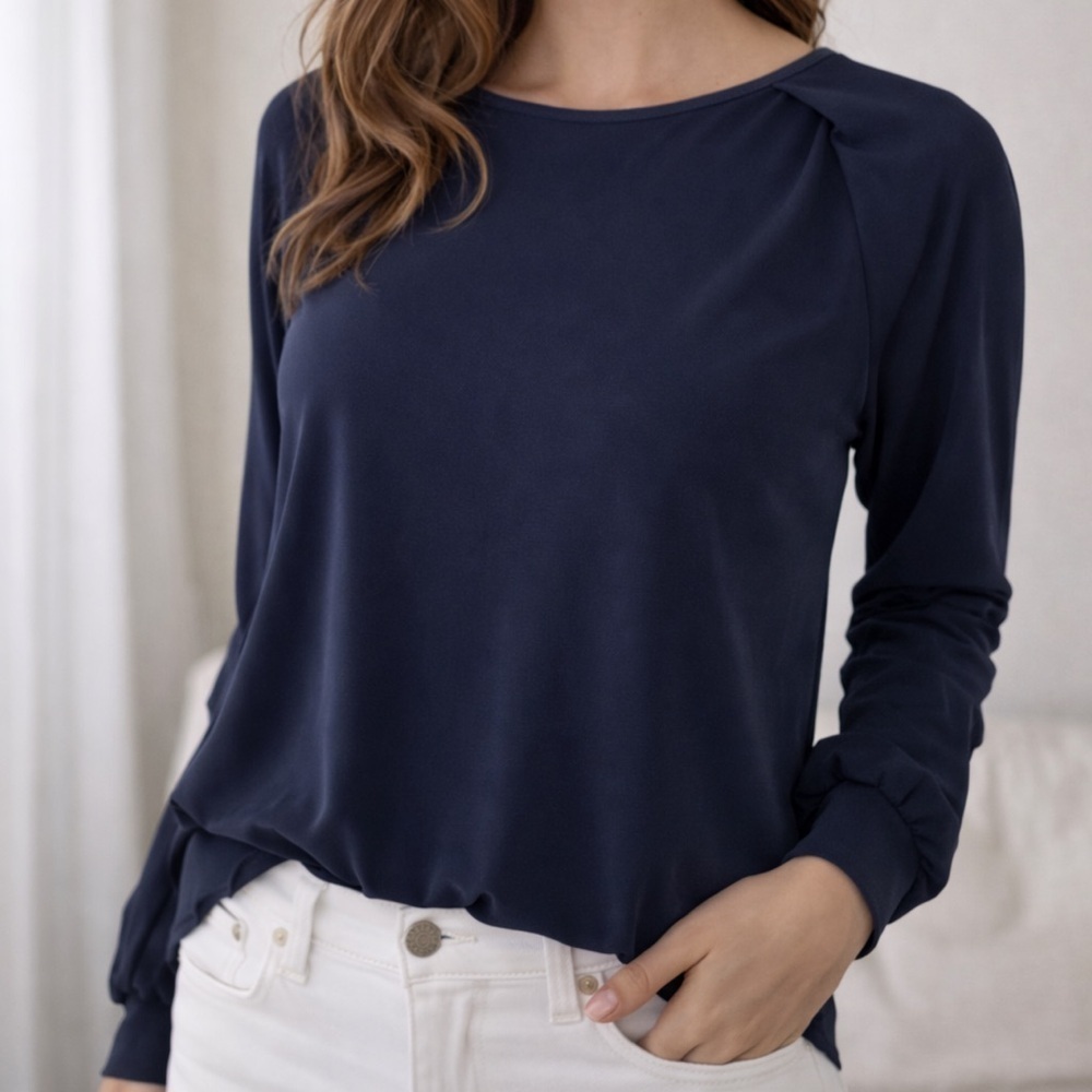 Banana Republic Classic Navy Long Sleeve Top